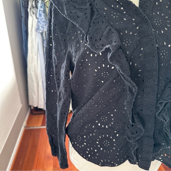 Madewell Ruffle Eyelet Blouse | Size Medium - Picture 5 of 11